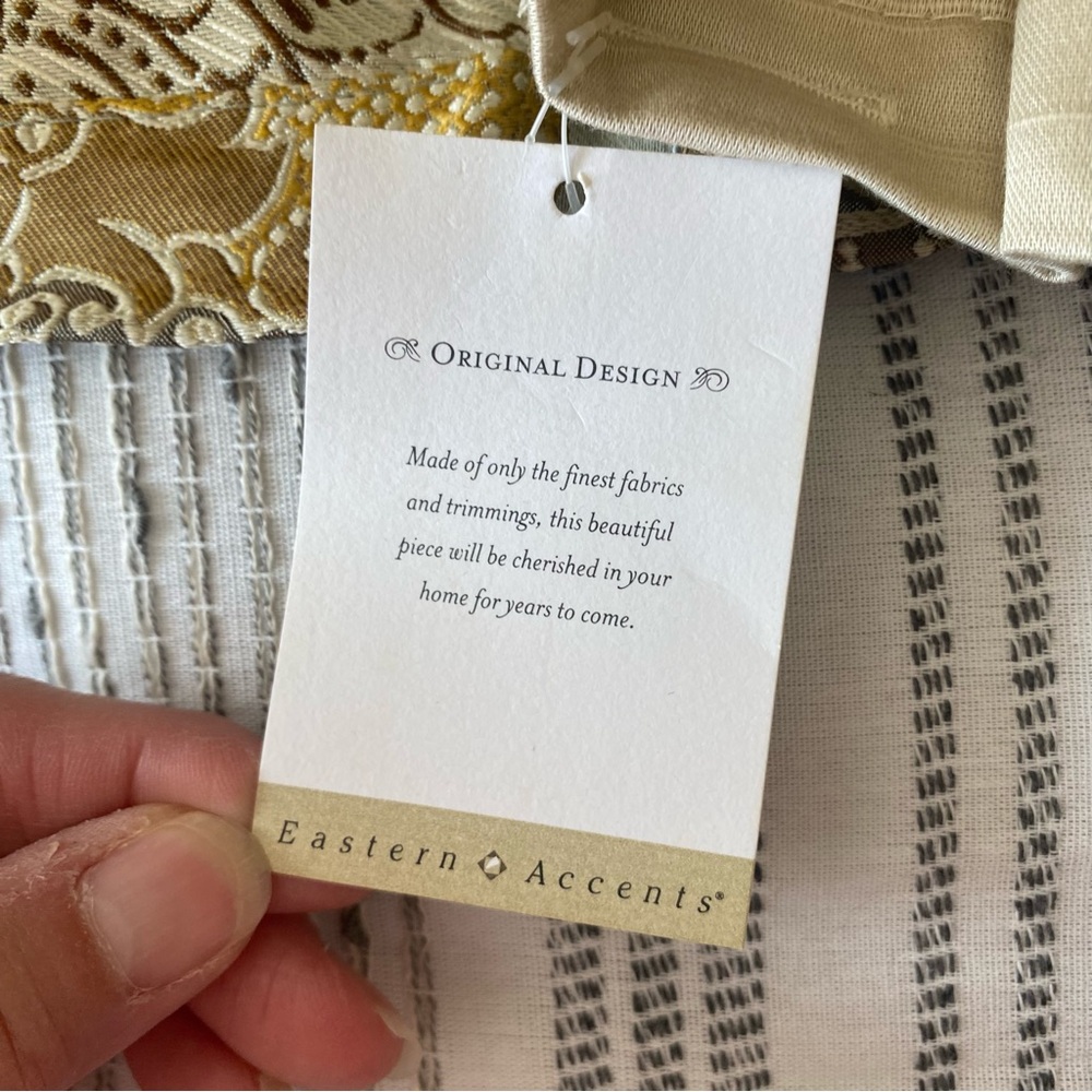EASTERN ACCENTS *Retired* Bellezza Floral Duvet Set Blue / Gold Queen NWT - Picture 10 of 16